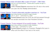 Mr Zacharia's 3 You Tube videos on what Trump has done in his first year.